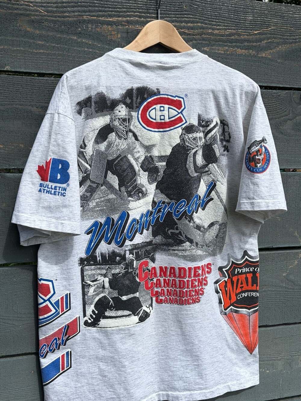 Vintage 1992 Montreal Canadiens NHL Hockey T-Shirt Size Large - Picture 4 of 10